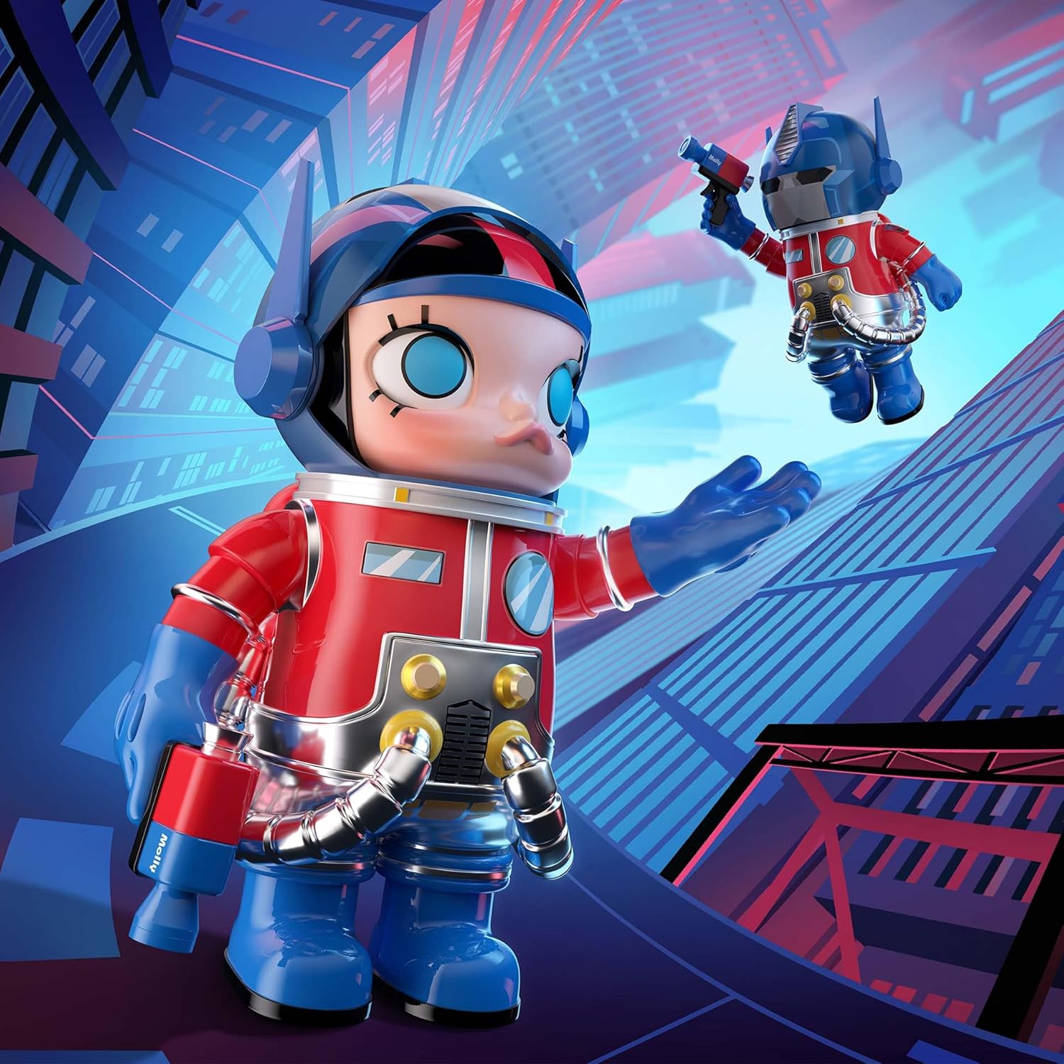 POP MART MEGA Space Molly 400% Optimus Prime 11.6in/29.5cm Figurine, Toys for Mordern Home Décor, Collectible Art Toy, 1PC