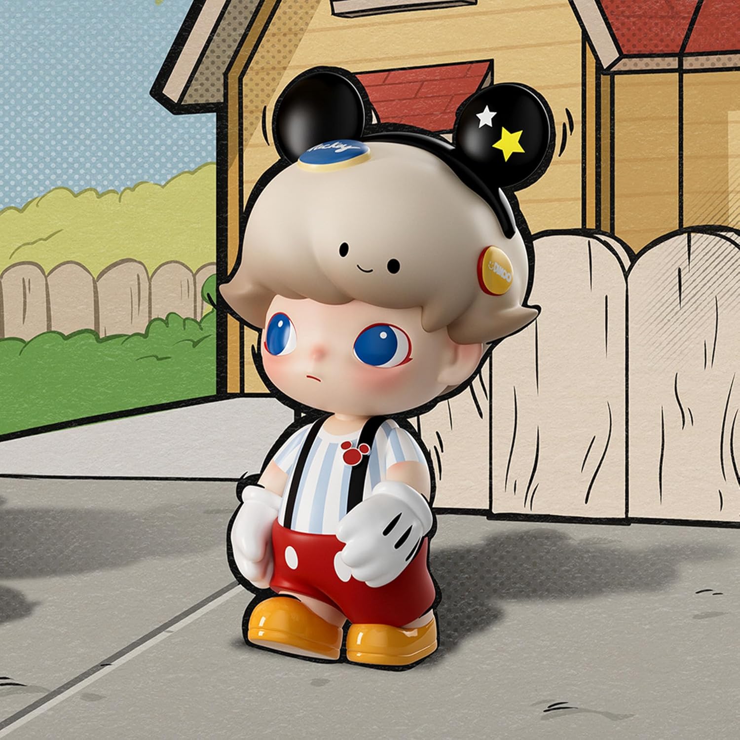 POP MART MEGA JUST DIMOO 400% Mickey Mouse 11.02in/28cm Figurine, Toys for Mordern Home Décor, Collectible Art Toy, 1PC