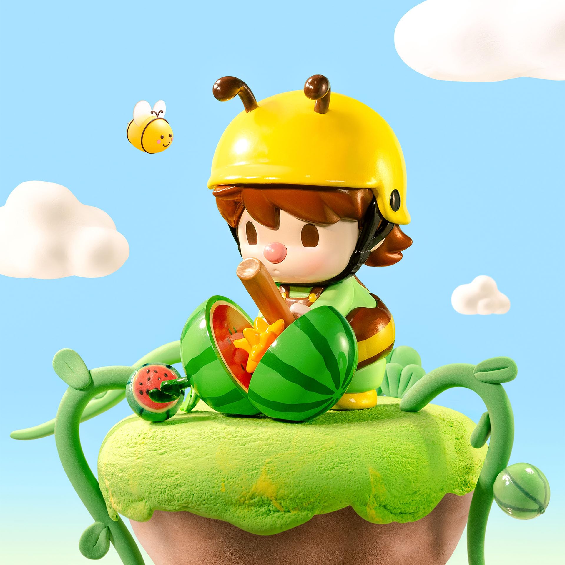 POP MART Sweet Bean Fruit World Adventure Series Figures, 12PCs Random Design Action Figures Collectible Toys Home Decorations, Holiday Birthday Gifts, Whole Set