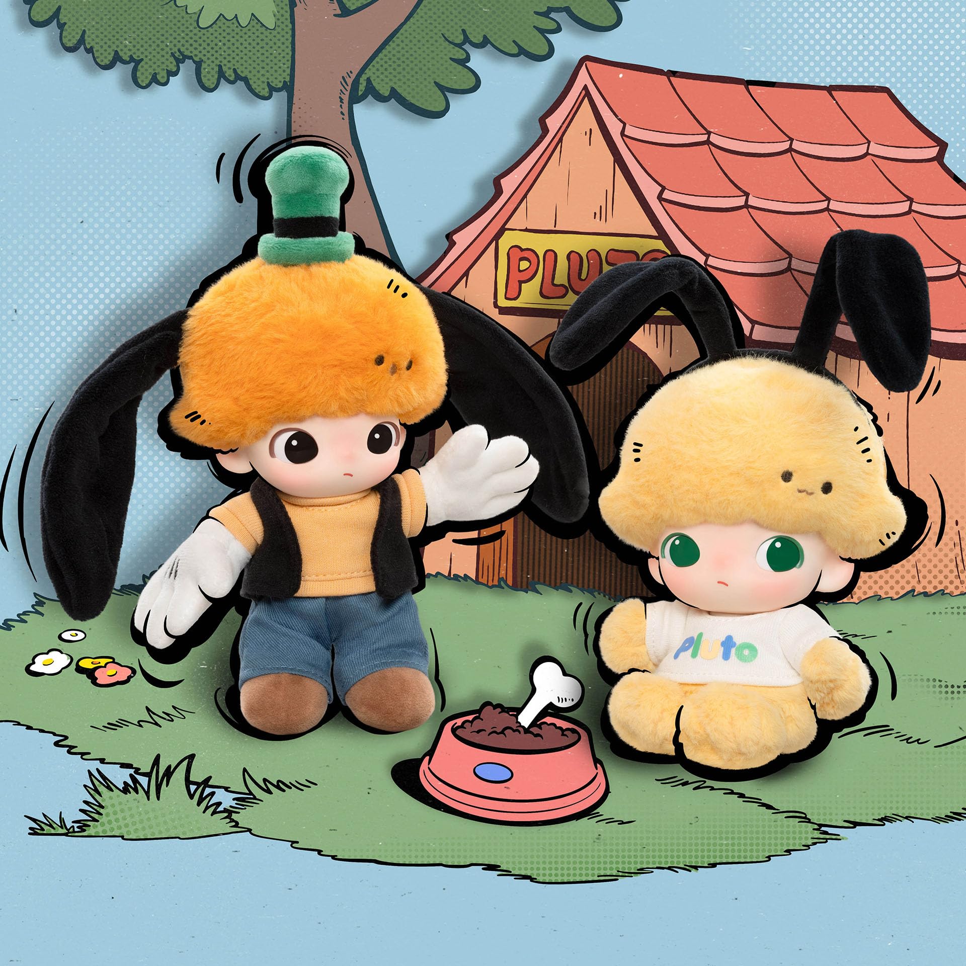 POP MART DIMOO WORLD × DISNEY Series-Vinyl Plush Keychain Blind Box, Random Design Action Figures