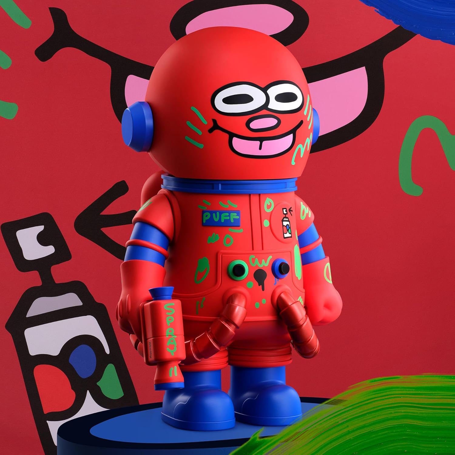 POP MART MEGA Space Molly 400% Jon BURGERMAN Space Cadets Series, 11.61 Inch Height, Random Design Toys for Modern Home Décor, Collectible Art Toy 1PC