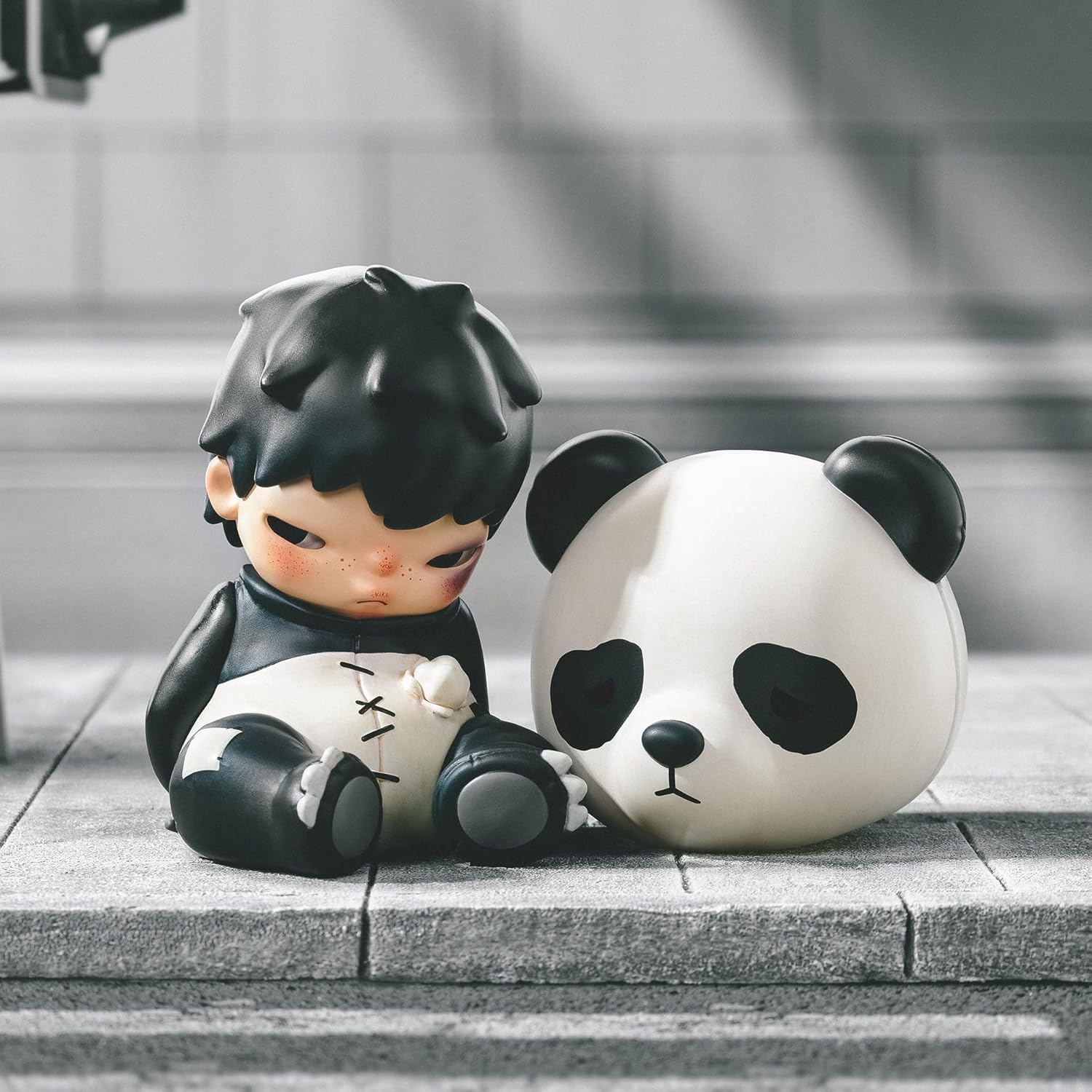 Hirono Doll Panda Figure Toys for Modern Home Decor  Collectible Toy Set for Desk Accessories