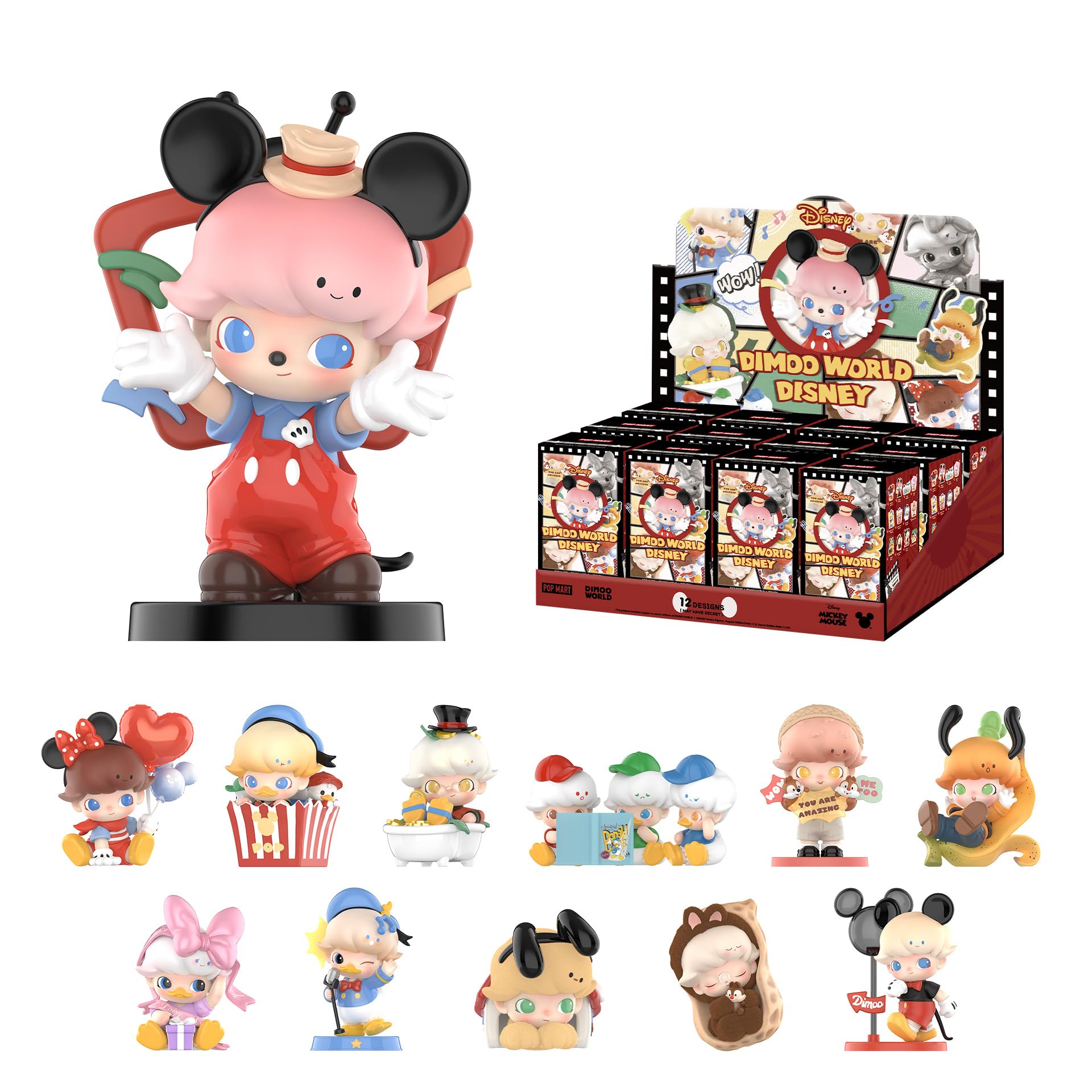 DIMOO World × Disney Series Blind Box Action Figures Collectible Toys Home Decorations