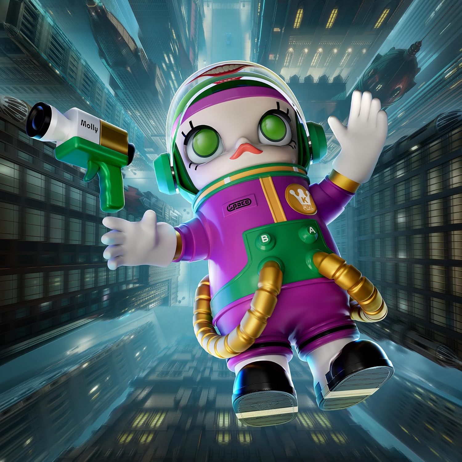 POP MART MEGA Space Molly 400% Joker Collection Figurine, 11.8 Inch Height, Toys for Modern Home Décor, Collectible Art Toy