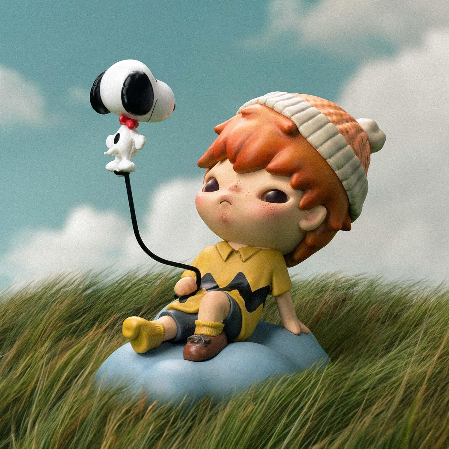 Hirono x Snoopy Figurine Toys for Mordern Home Décor Collectible Art Toy