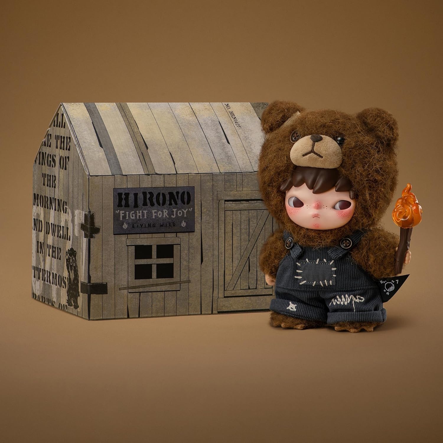 Hirono Living Wild-Fight for Joy Plush Doll 6.3 inches Collectible Toys Home Decorations Holiday Birthday Gifts for Girls and Boys
