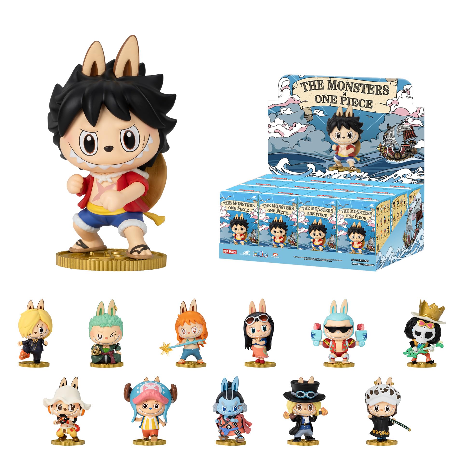 LabubuThe Monsters × One Piece Series Figures Blind Box Figures, Random Design Action Figures Collectible Toys Home Decorations, Holiday Birthday Gifts for Girls and Boys, Single Box