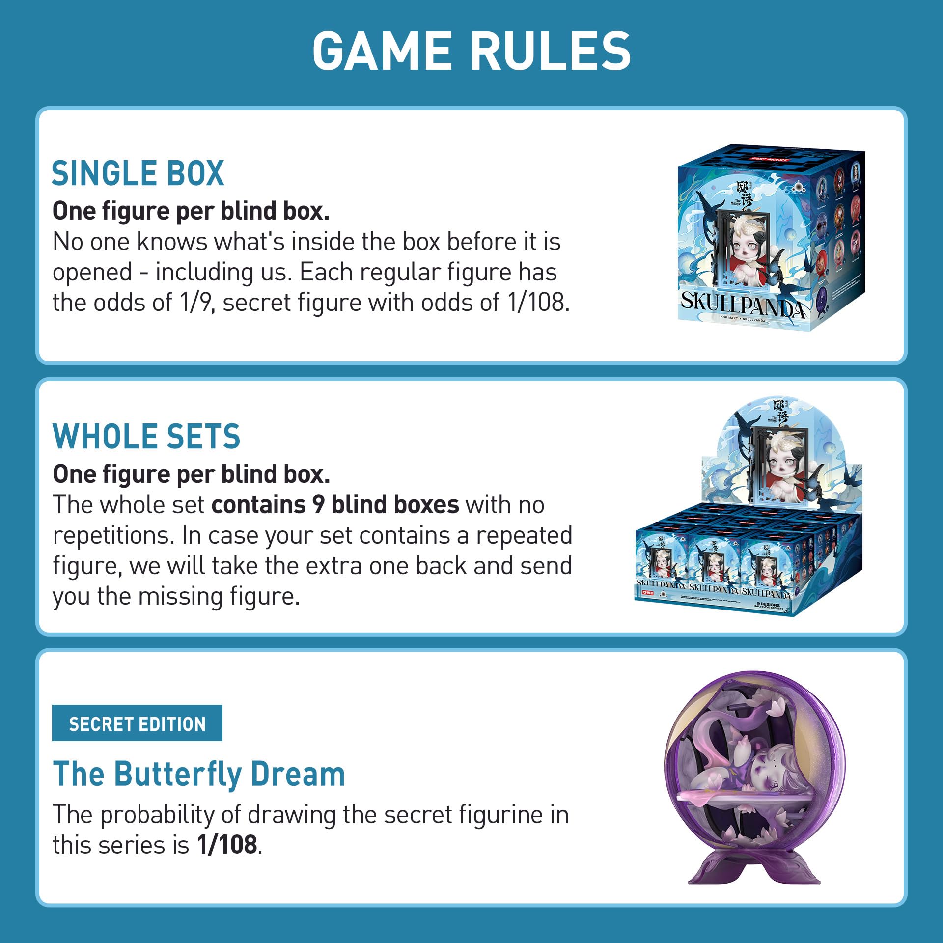 SKULLPANDA The Mirage Series Figures Blind Box Figures