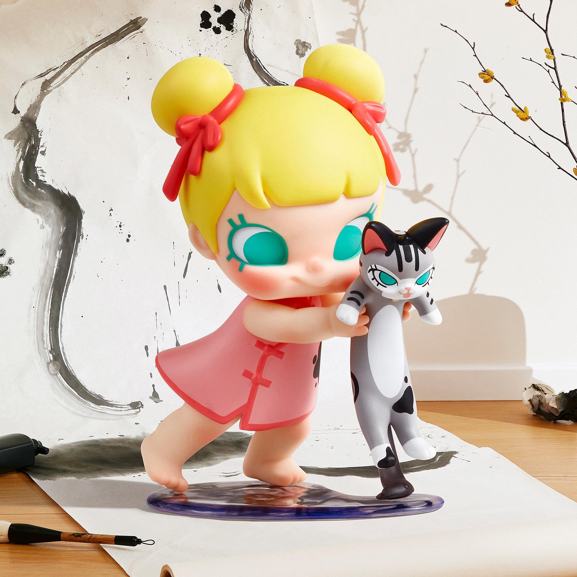 POP MART Baby Molly & Baby Tabby Series Figures Blind Box Figures, Random Design Action Figures Collectible Toys Home Decorations, Holiday Birthday Gifts for Girls and Boys, Single Box
