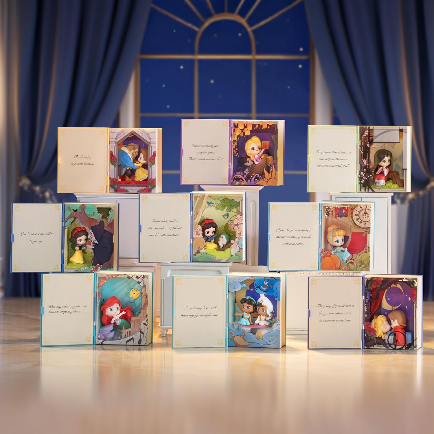 POP MART Disney Princess Fairy Tale Series Scene Figures, Blind Box Figures, Random Design Action Figures Collectible Toys Home Decorations, Single Box